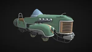 Retro flying car Detailed draft
