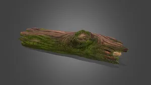 Stylised Log: Redbud Lowpoly