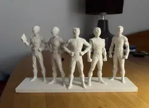 Power Rangers Team 3D Model