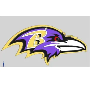 Baltimore Ravens Logo, designed in layers for multi-color printing