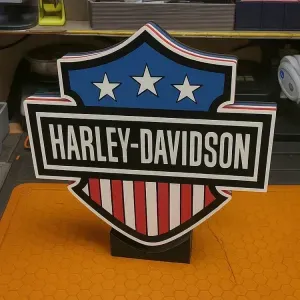 Harley American Flag LED Lightbox