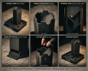 Castle Dice Tower & Catch Tray | D&D Set | Catan