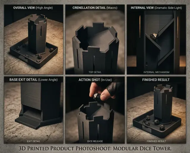 Castle Dice Tower & Catch Tray | D&D Set | Catan