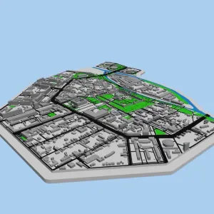 俄罗斯图拉城区 沙盘微缩模型 Russian Tula City District - Scale Model