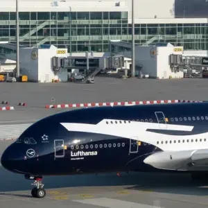 A380 aircraft model with special livery
