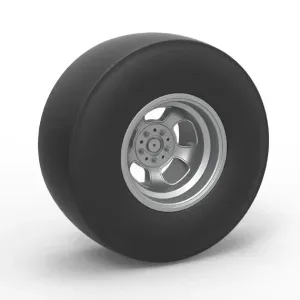 Rear wheel of vintage dragster Version 2 Scale 1:25