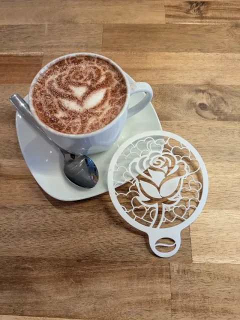 Coffee - Cocoa Art Stencils (roses) — Фото 3 из 3