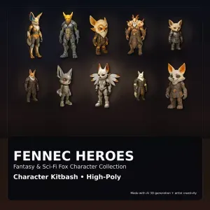 Fennec Heroes – Fantasy & Sci-Fi Fox Character Collection