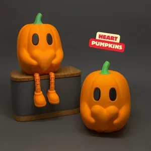 HEART PUMPKINS ARTICULATED / HALLOWEENDECOR
