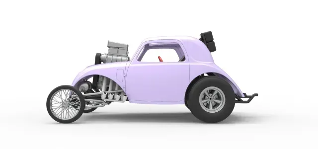 Front engine old school dragster with shell V10 Scale 1:25 — Фото 7 из 9