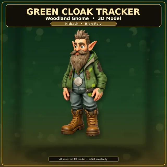 Woodland Gnome Character Collection – High-Poly Kitbash 3D — Image 5 of 9