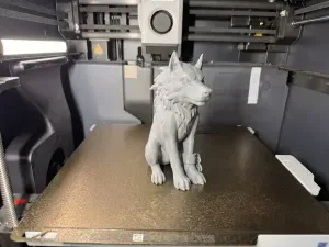 The Chained Wolf - Fantasy 3D Statuette and Miniature