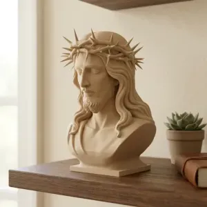 Jesus Christ Bust Statue, Jesus Bust, Religious Altar,