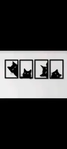 cat hide wall art