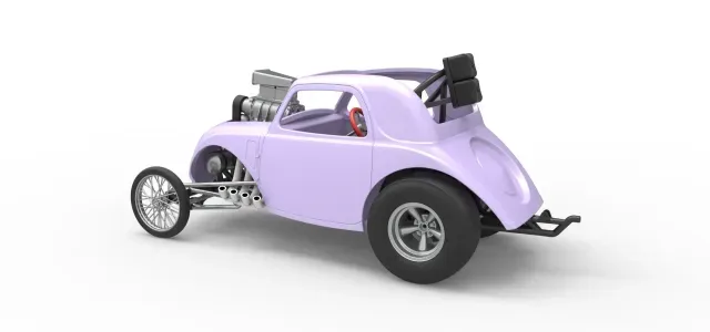 Front engine old school dragster with shell V10 Scale 1:25 — Фото 9 из 9
