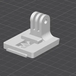 Airsoft helmet mount for an action camera