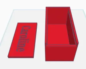 lid for sliding box caroline