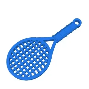 Tennis racket keychain