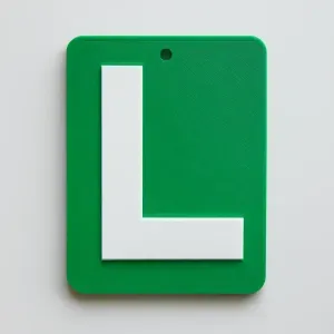 L Plate Sign (150mmx195mmx3mm) ABS