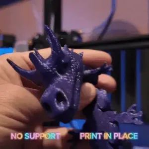 Flexi dragon - no support - print in place