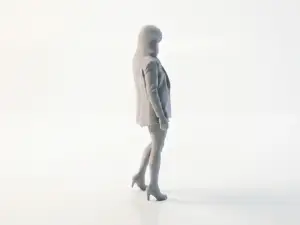 Jacket Lady Figurine Female Figure 3D Printable