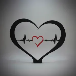 Heartbeat Wall Art - Freestanding Decor