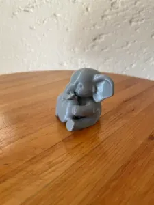 Elephant baby holding heart