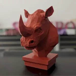 Geometric Rhino Bust
