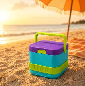 Mini Can Cooler Caddy | Portable Four Can Beverage Holder