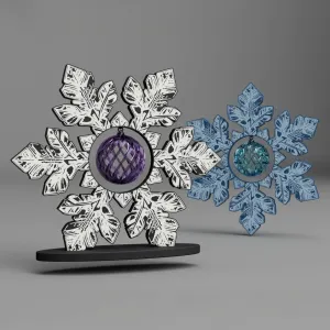 Snowflake with Christmas Ornament
