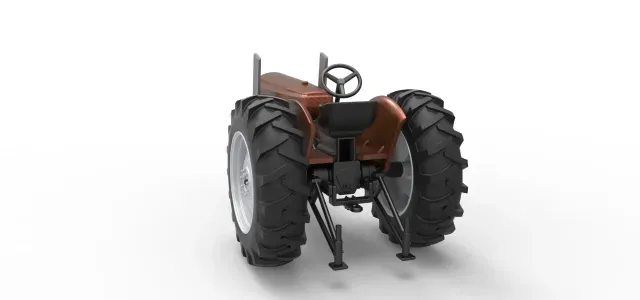 Vintage Small block Pulling tractor Version 4 Scale 1:25 — Фото 9 из 9