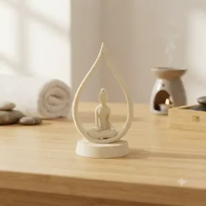 Yoga Silhouette in a Zen Teardrop