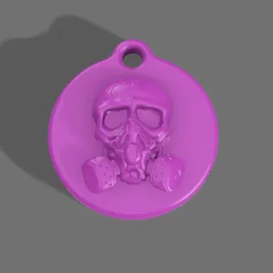 Skull Gas Mask Keychain