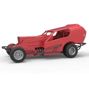 Vintage Dirt Modified stock car Version 4 Scale 1:25