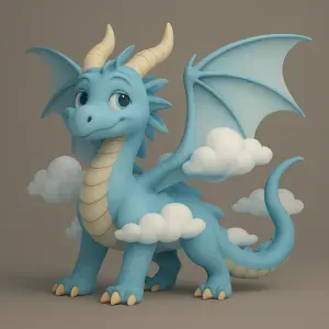 Dragão com nuvens