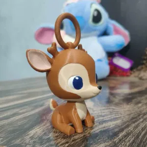 Cute Baby Deer Keychain – 3D Printed Fawn Keychain