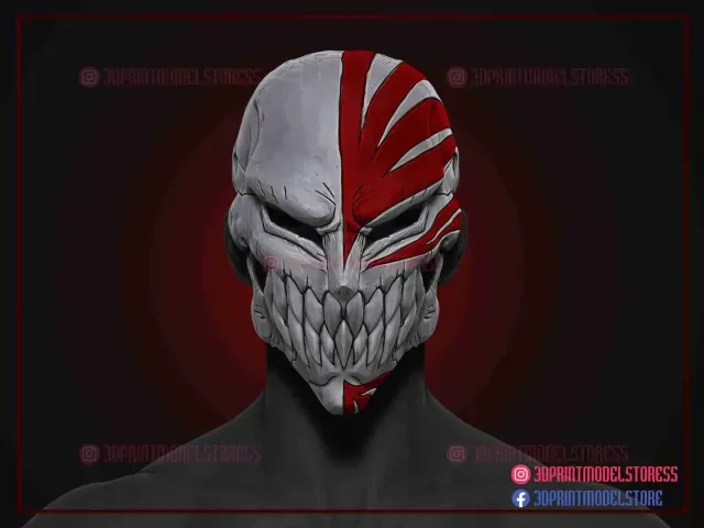 Hollow Mask - Kurosaki Ichigo Bleach Mask - Anime Cosplay — Image 6 of 9