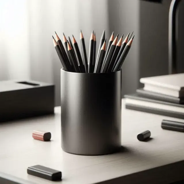 Minimalist Round Pencil Holder – Decorative Office Organizer