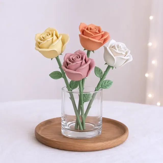 Rose Flower Figure | Realistic Floral Bouquet — Image 2 of 8