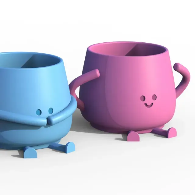 Happy Face Planter - Pot Set, See Hear Speak No Evil Themed — Фото 2 из 9
