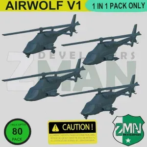 AIRWOLF HELICOPTER ( ALL IN ONE) BIG PACK V5