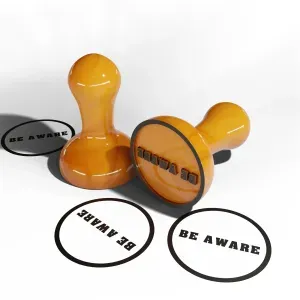 be aware stamp