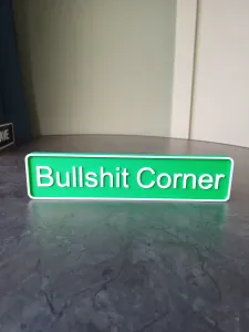 Bullshit Corner Sign – Funny Office Humor Decor
