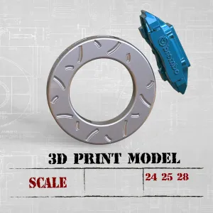 Free brake rotor disc Two versions 3d print model