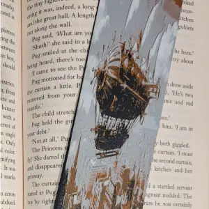 Steampunk Airship Bookmark 01