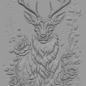Deer - relief sculpture
