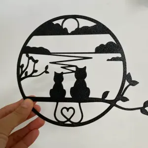 Cats Watching a Sunset Wall Art