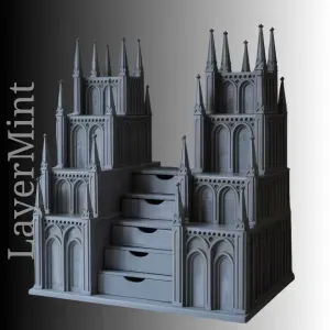 Gothic Desk Organizer – Print Ready
