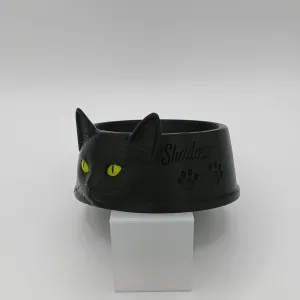 Individueller Fressnapf Katze Shadow schwarze Maine Coon