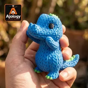 Knitted Cute Crocodile – STL & 3MF Files for 3D Printing